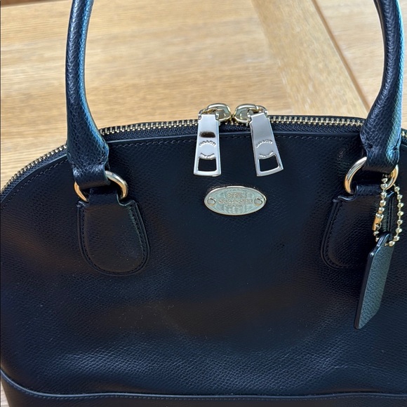 Coach Black Leather Satchel Handbag - Picture 6 of 8